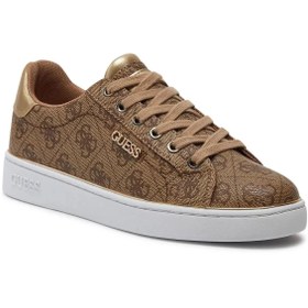 Resim Guess Beckıe Kadın Bej Kahverengi Sneaker Fl7bkıfal12-beıbr 