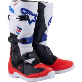 Resim Alpinestars TECH 3 Kros Motosiklet Botu Kırmızı Mavi 