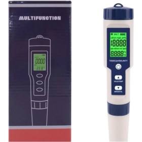 Resim Normadia 5in1 Dijital Ph/tds/ec/tuzluluk/sıcaklık Test Cihazı Işıklı Kalem 
