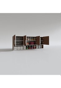Resim Kenzlife hazır mutfak konsta cvz 060*150*22 mutfak banyo dolabı kapaklı raflı 