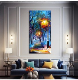Resim Işıklı Sokaklar Kanvas Tablo 