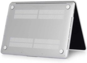 Resim Macbook Air 13.6inç M3 A3113 ile uyumlu Kılıf Kristal Ön Arka Şeffaf Kapak Renksiz 