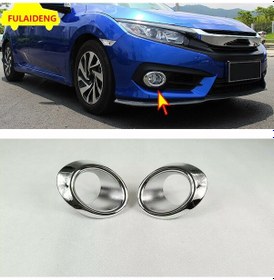 Resim Honda Civic 2016-2020 Sis Çerçevesi Abs Krom 2 Parça 