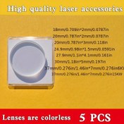 Resim 5 adet Endüstriyel Araçlar Lazer Koruyucu Pencereler Lens Koruma Fiber Lazer Kaynak El Lazer Koruma Lensi/Koruyucu Pencereler Çap20*3 30*5 27.9*4.1 37*7 Koruma Lensi Lazer Makinesi Lensi 