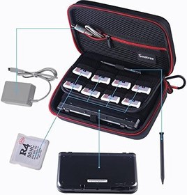 Resim Smatree Sert koruyucu kılıf yeni Nintendo 3DS, yeni 2DS XL, yeni 3DS XL, yeni Nintendo 3DS XL - Super NES Edition - [Nintendo Switch/Nintendo 2DS için DEĞİLDİR] (siyah ve kırmızı) 