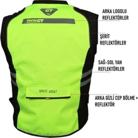 Resim ForteGT Reflektif Yelek Hgs Cepli (S Beden) 