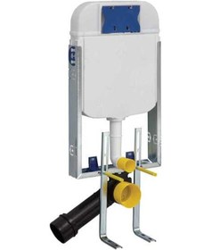 Resim Creavit GR5001 Asma Klozet Uyumlu 3-6 Litre Metal Ayaklı Gömme Rezervuar Beyaz 