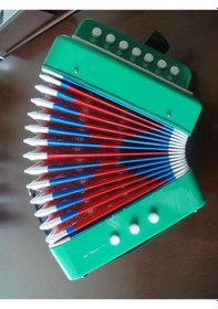 Resim H.oner 3 Bas Mini Boy 7 Notalı Çocuk Akordeonu Yeşil 
