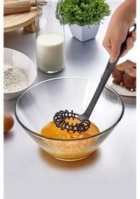Resim Modern Spiral Çırpıcı Yanmaz Yapışmaz Çizmez Yumurta Çırpıcı Pratik Çırpıcı 28 Cm Siyah 