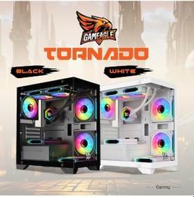 Resim Gameagle Tornado Bilgisayar Kasası + 750w + 80 Power + 240 Mm Sıvı Soğutma Siyah 
