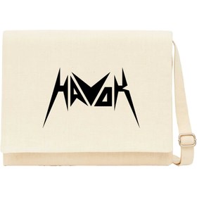Resim Havok Logo Krem Kanvas Postacı Çantası - Krem 