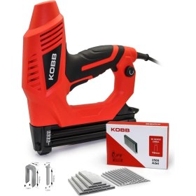 Resim KOBB KBZ90 15-25MM Zımba ve 15-32MM Profesyonel Çivi Çakma Makinesi + 3000 Adet Yedek Zımba ve Çivi 