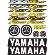 Resim Monero Yamaha Yzf R25 Sticker Yazı Seti Sarı 