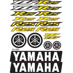Resim Monero Yamaha Yzf R25 Sticker Yazı Seti Sarı 