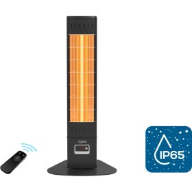 Resim Dysis Single x Karbon Serisi IP65 Suya-Toza Dayanıklı 2300 W Siyah Uzaktan Kumandalı İç/Dış Mekan Isıtıcı 
