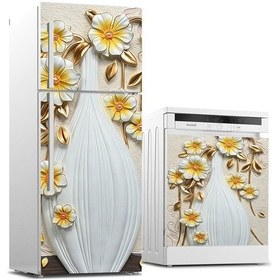 Resim Buzdolabı Ve Bulaşık Makinası Beyaz Eşya Sticker Kaplama Altın Çi (540887459) 