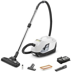 Resim Kärcher elektrikli süpürge DS 6 - aksesuarlar dahil su filtreli (650 W, menzil 10,2 m, 2,1 m hortum, 3 nozul, filtre) 