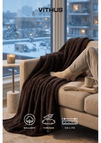 Resim Wellsoft Tv Battaniyesi Peluş Polar Ultra Yumuşak Battaniye 140x170 Cm Siyah 