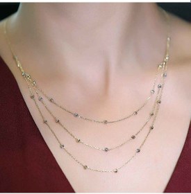 Resim Altınbeyi Dorika Kolye Üç Sıralı 14 Ayar Altın 3.80 Gram 