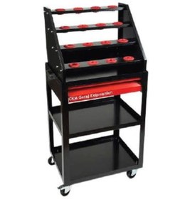 Resim Ckm Parça Taşıma Arabası 1 Çekmeceli Teleskobik Takım Sehpalı 