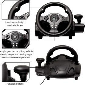 Resim R270 Direksiyon Seti Çift Motorlu Titreşimli Pc/ps3/ps4/xbox ONE/X360 Nintendo Switch/android Uyumlu 