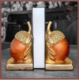 Resim Fındık Tasarımı Ile Altın Kitap Tutucu Figür Dekoratif Masa Dekor 