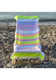 Resim Pamuklu Neon Saçaklı Peştamal Havlu 150x75 Cm 