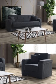 Resim Eymense Roma Çekyatlı Koltuk Takımı 3 1 