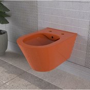 Resim LUCCO Avva 53 Cm Rim Art Kanalsız Asma Klozet Turuncu 