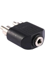 Resim Powermaster 3.5 Mm Stereo Dişi / 2 Rca Erkek Çevirici Jack 