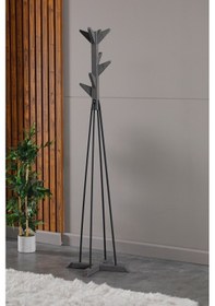 Resim Ayaklı Elbise Askısı Portmanto Askılık Gri Diğer 