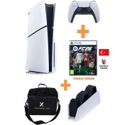 Resim Sony PlayStation 5 Slim 1TB CD Edition + FC 26 Türkçe CD Oyun + Çanta + Şarj İstasyonu (CFI-2016 Avrupa) 
