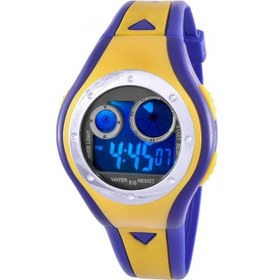 Resim Çocuk Kol Saati Renk Değiştiren Su Geçirmez Sarı Lacivert Taraftar Saat 
