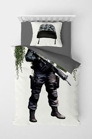 Resim MONOHOME Asker 3D Pamuk Saten Çocuk Nevresim Takımı 160x220, monohome9833 