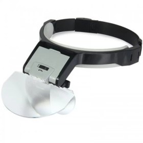 Resim - Lens Takmalı 5 Lenslı , Led Lambalı Şapka Tip Büyüteç 