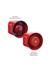 Resim Mavigard Ml-2430 Flaşörlü Elektronik Siren Kırmızı 24V Dc 