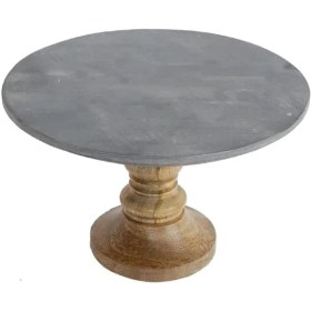 Resim Braventa Collection Patna Kek Standı, Taş Ahşap 