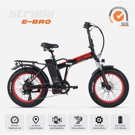 Resim Strada Cycles E-bro HD Fat Bike Katlanabilir 20 Jant Elektrikli Bisiklet 