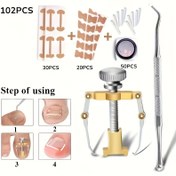 Resim YUNGU 102/105/108 adet Profesyonel Batık Tırnak Aracı Seti 