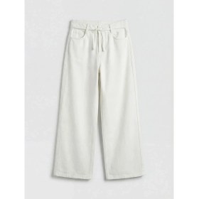 Resim LC Waikiki Lcw Kids Beyaz Wideleg Kız Çocuk Gabardin Pantolon 