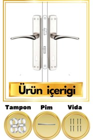 Resim KAİZEN Kapı Kolu Bravo Nikel Saten Oda 2 Adet Tampon 