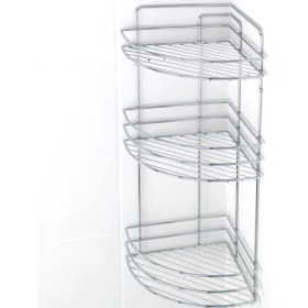 Resim Hesaplı Hırdavat - Banyo Köşe Duş Rafı 3'lü 