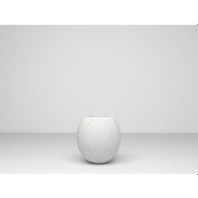 Resim Nuano Consept Lina Serisi Yuvarlak Saksı Beyaz 40x40 