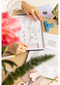 Resim 2026 Haftalık Spiralli Masaüstü Planlayıcı 24x34 Cm - Desk Planner Siyah Siyah 