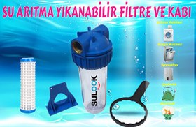 Resim Sulook Daire Bina Şebeke Girişi Yıkanabilir Filtreli Su Arıtma Kabı 