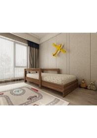 Resim Herseycik Ninnimo Montessori 90X190 Yatak Uyumlu Karyola Y7-2 Ceviz 