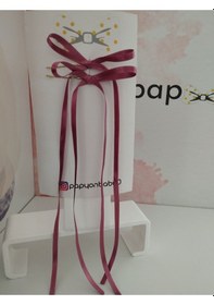 Resim Papyonbebek0 Fiyonk Kurdele Toka - Bordo - Organik & El Yapımı - 200300000493 Bordo 