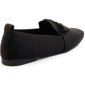 Resim Bambi Siyah Nikel Kadın Loafer Ayakkabı K01327020382 Siyah 