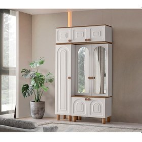 Resim Mango Mdf Portmanto Krem - Meşe 