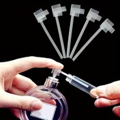 Resim Yeniden Doldurulabilir Parfüm Pompası - Ftalat İçermeyen Plastik, Şeffaf Tasarım ve Çoklu Nozullu Seyahat Boyu Kozmetik Atomizeri, Seyahat Dostu Doldurma Aracı 